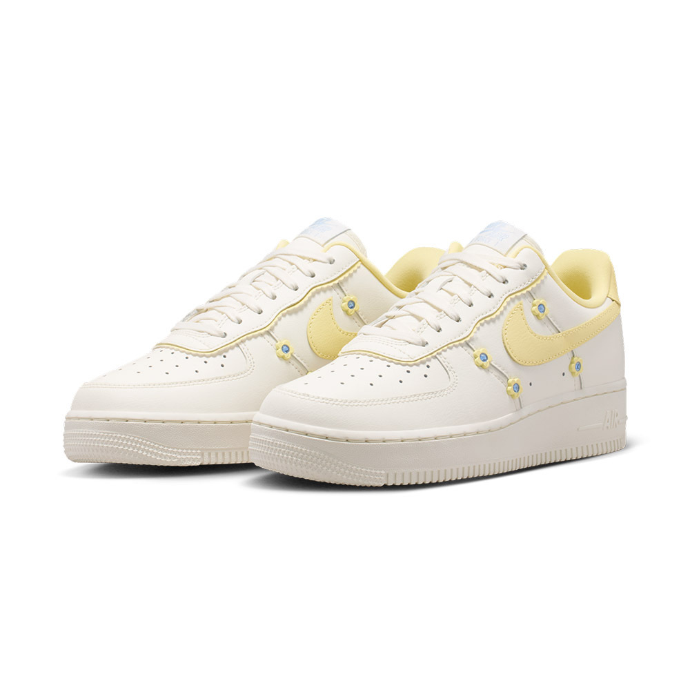 Nike Wmns Air Force 1'07 Lx 女鞋 米白黃色 小花 皮革 運動 休閒鞋 IW2348-170