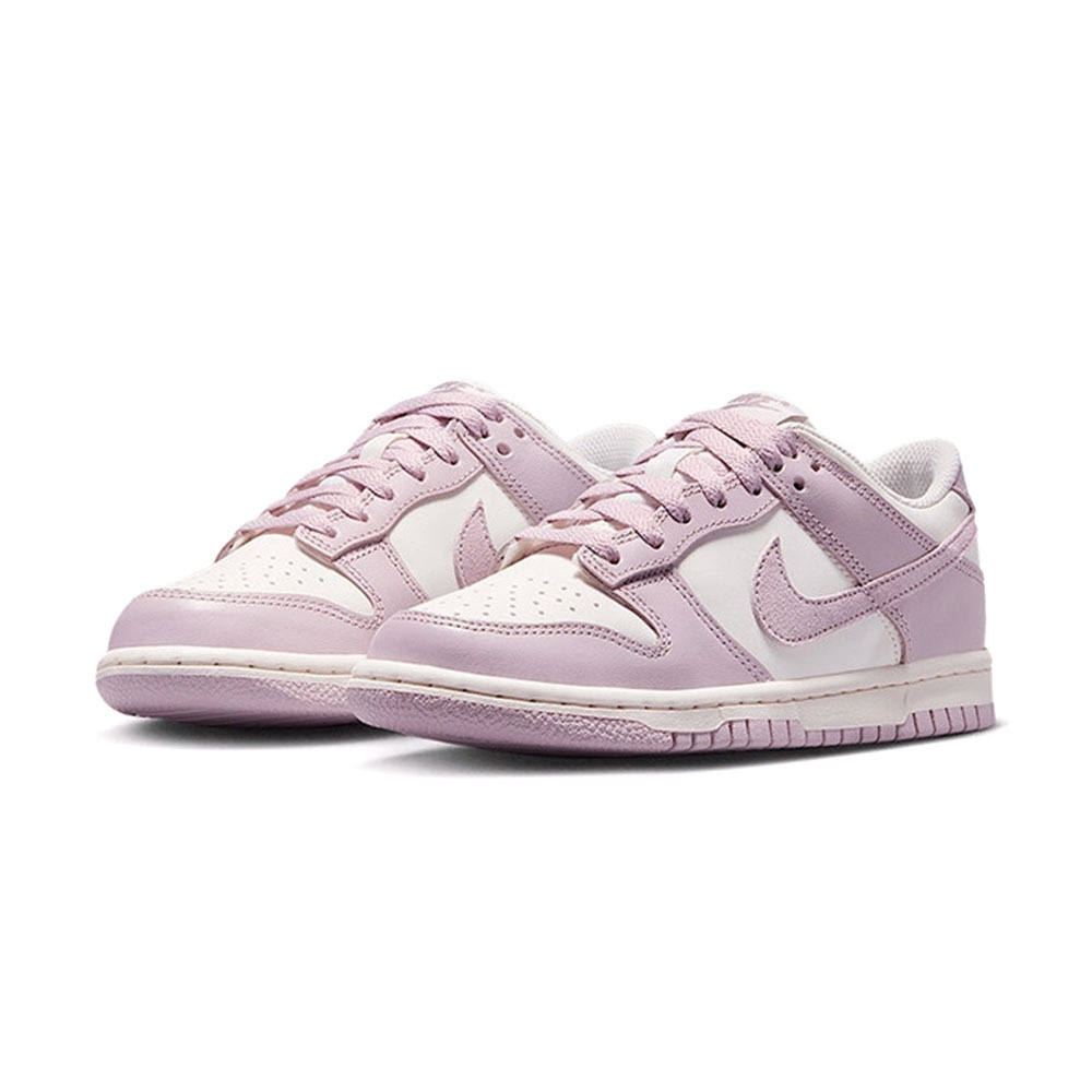 Nike Dunk Low GS 大童 粉紫白色 皮革 Dunk 低筒 運動 休閒鞋 FB9109-122