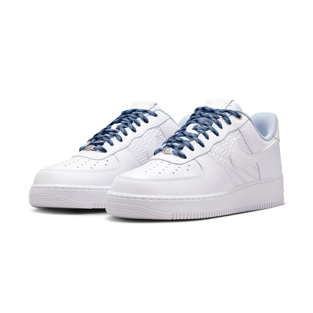 Nike Air Force 1'07 Lv8 Ess 男鞋 白藍色 編織 皮革 運動 休閒鞋 IW1892-111