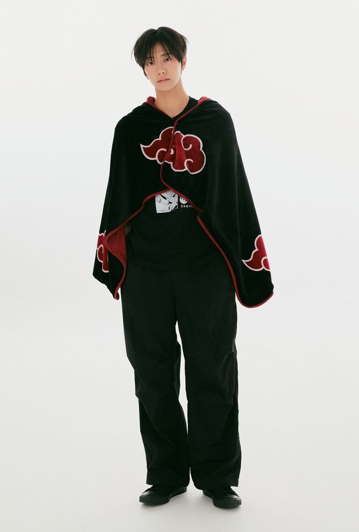 #預購 🇰🇷韓國 SPAO x 火影忍者 連帽披風 毛毯