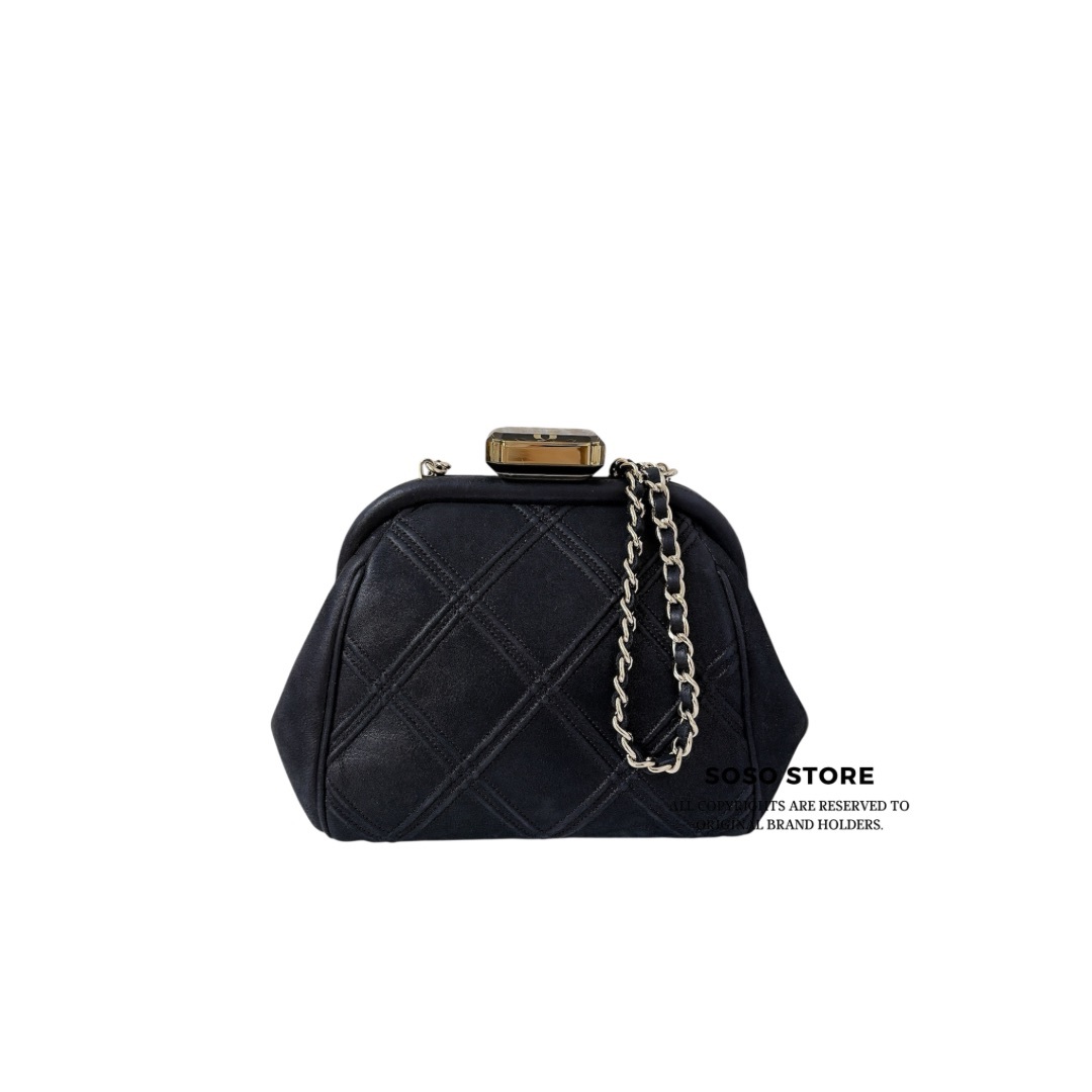 Chanel Mini Crossbody Clutch - Black / GHW