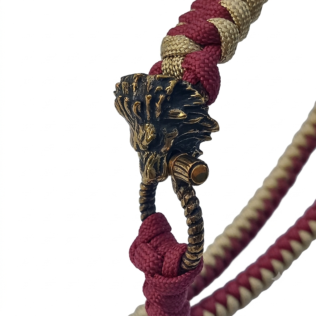 Panda Mouthtip Gold “Lion”- "Neck"  - Burgundy + Gold