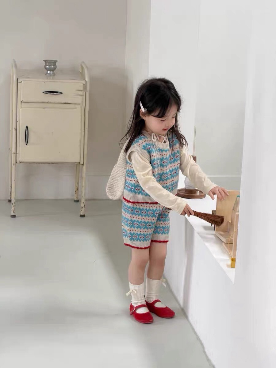 ⚜️  女兒秋裝⋆.˚ 圖騰針織套裝 ꕀꕀ （＊內搭打衫需另購）