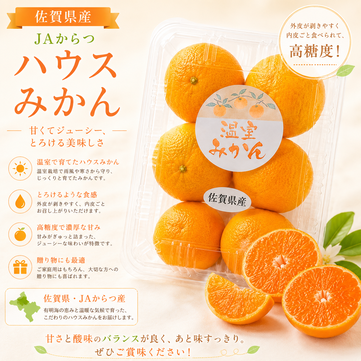 日本佐賀縣蜜柑(5-6個)1包