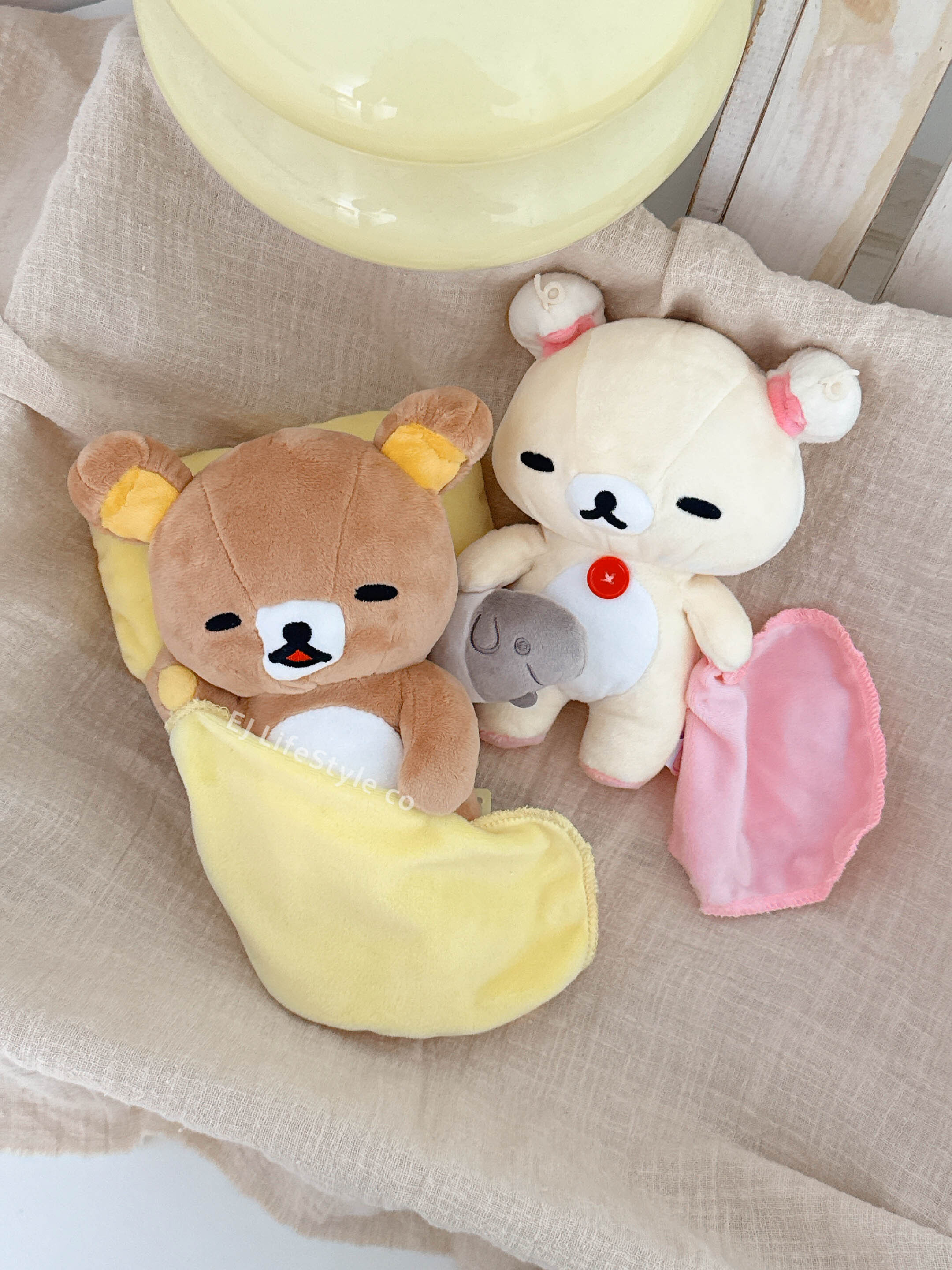 🇯🇵 RILAKKUMA 拉拉熊 睡覺系列 蓋被子 小白熊 絨毛玩偶 / 現貨