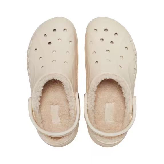 【現貨】Crocs LX072550 男女通用厚底毛絨洞洞鞋 (米白色)