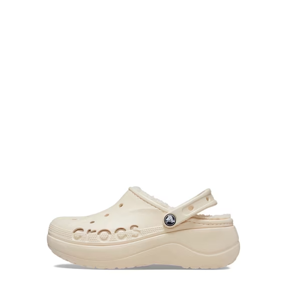 【現貨】Crocs LX072550 男女通用厚底毛絨洞洞鞋 (米白色)
