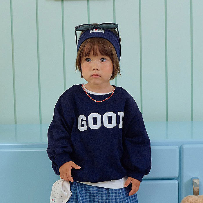 正韓秋OOTT BeBe 親子裝_跟媽咪一起穿good大學T