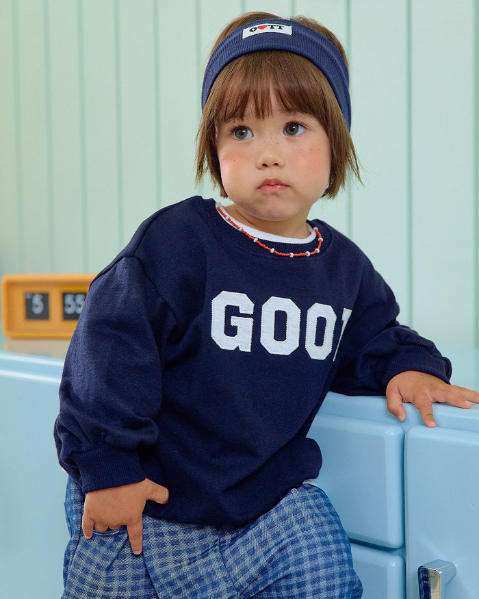 正韓秋OOTT BeBe 親子裝_跟媽咪一起穿good大學T