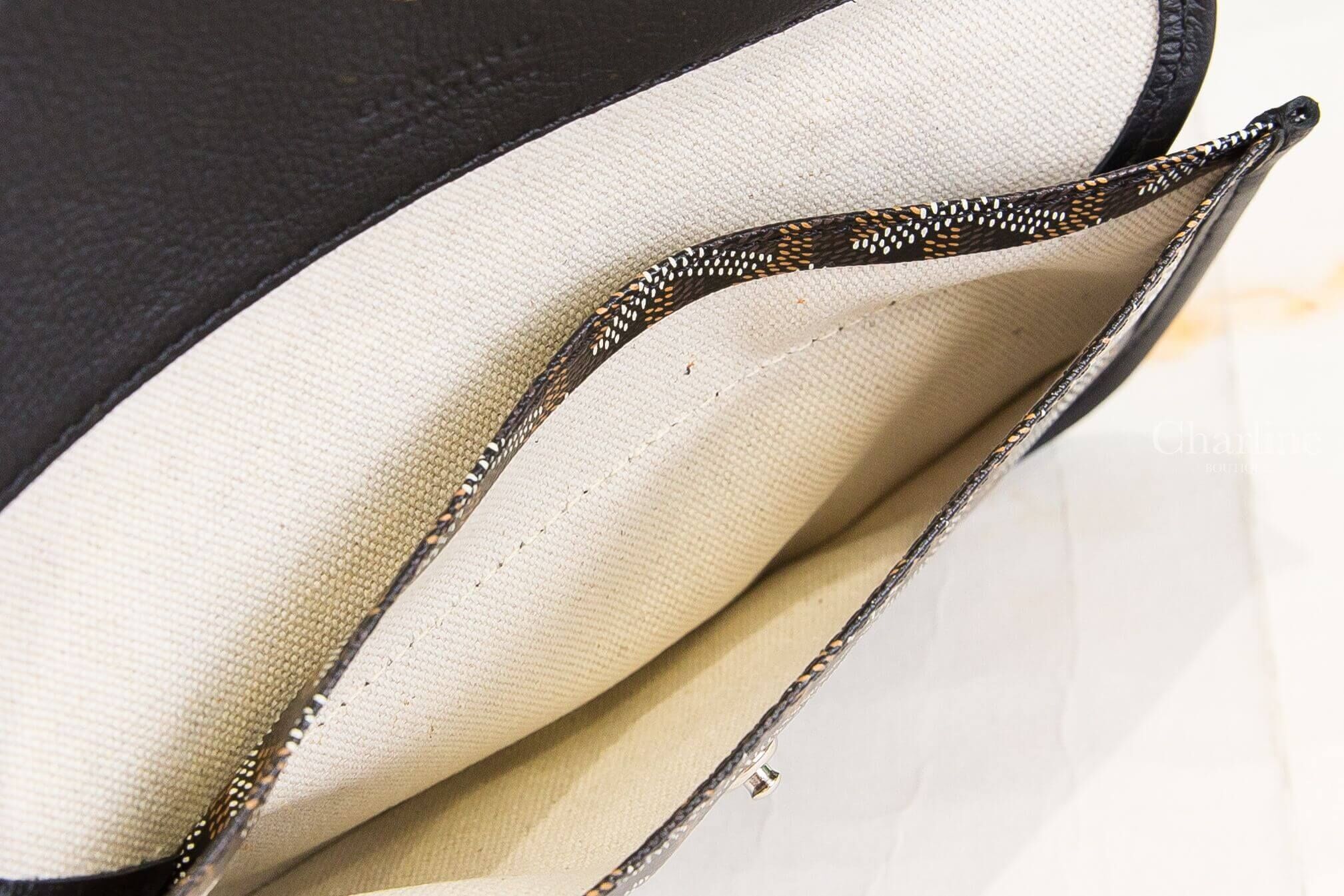 Goyard Saint Louis PM Bag 黑色客製化讀書法鬥彩繪帆布小牛皮同色提把小型無拉鍊含包夾托特包-Charline Boutique 精品代購