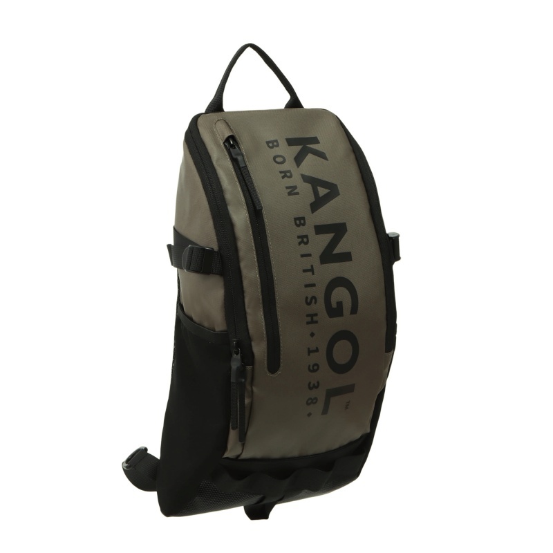 KANGOL 斜跨包 咖啡 大LOGO 胸肩包 6525170630
