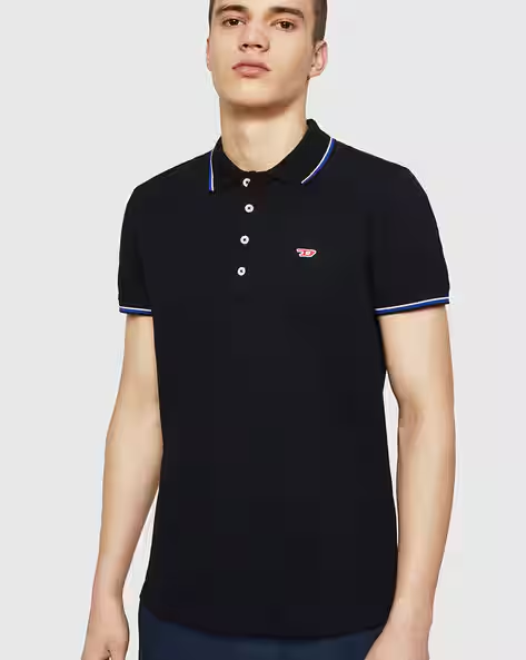 【現貨】DIESEL LX072553 男裝Polo短袖上衣 (黑色)