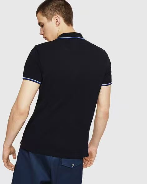 【現貨】DIESEL LX072553 男裝Polo短袖上衣 (黑色)