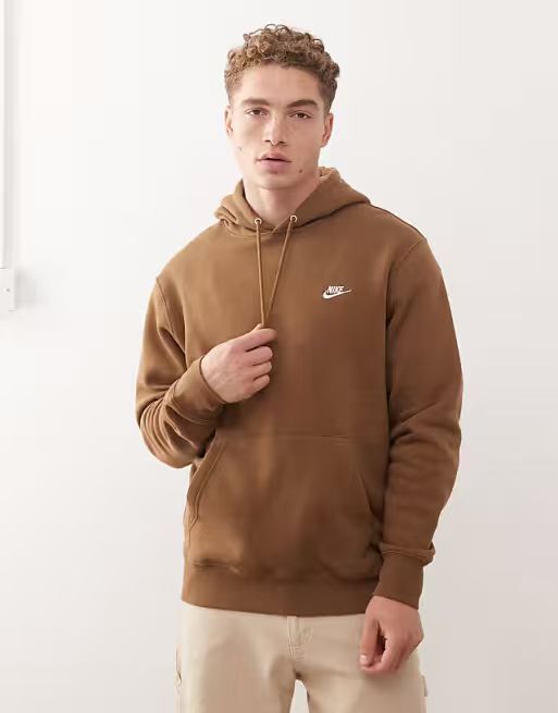 【現貨】Nike LX072557 Club Logo 男裝刷毛衛衣 (啡色)