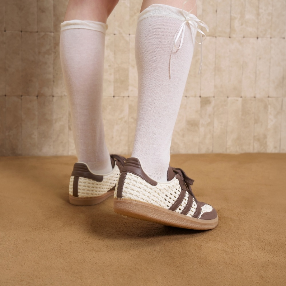 【預訂】ADIDAS ORIGINAL SAMBA 編織 奶油棕-WOMEN