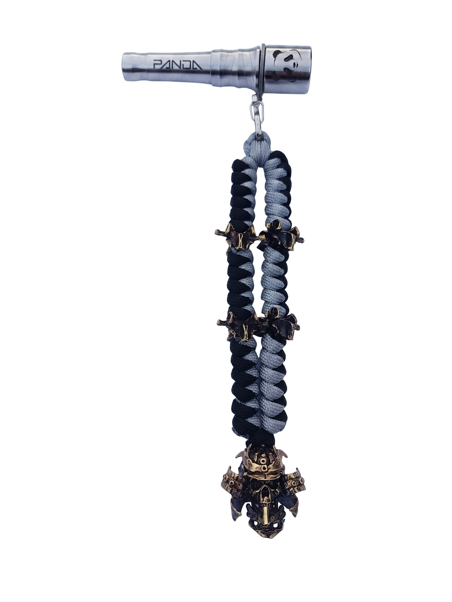 Panda Mouthtip "Samurai" - "Double" - Silver Gray + Black