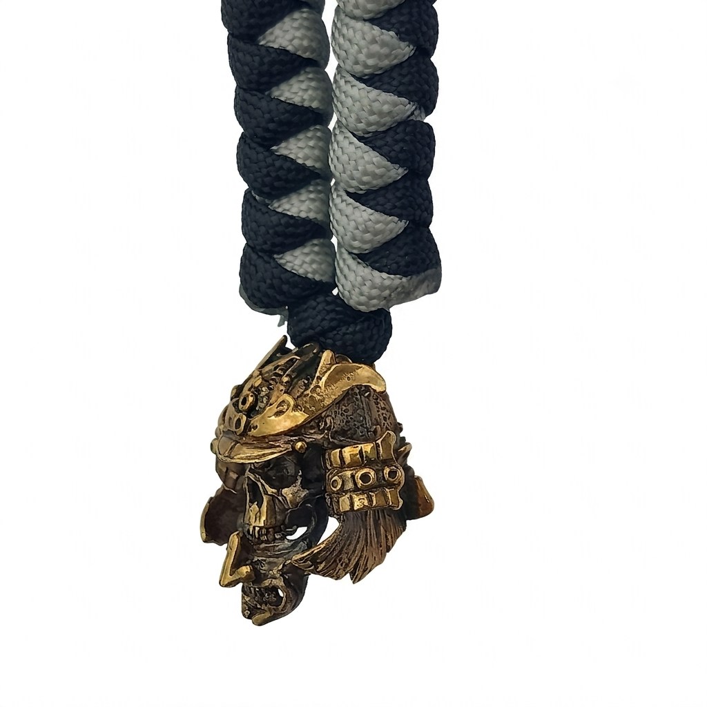 Panda Mouthtip "Samurai" - "Double" - Silver Gray + Black