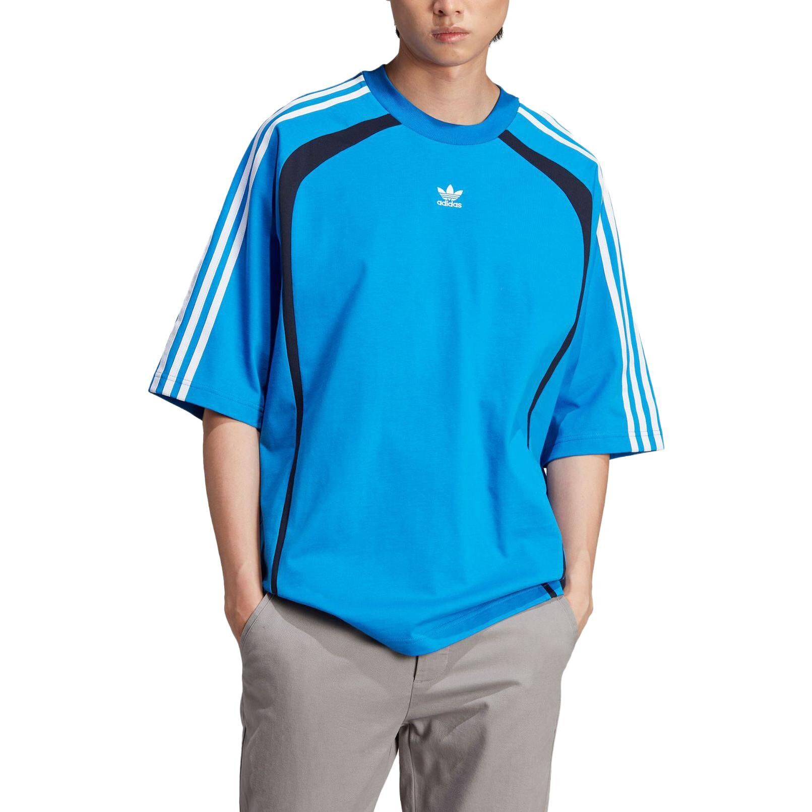【代購】adidas originals Men's ADILENIUM OVERSIZED T-Shirt Blue IW3639