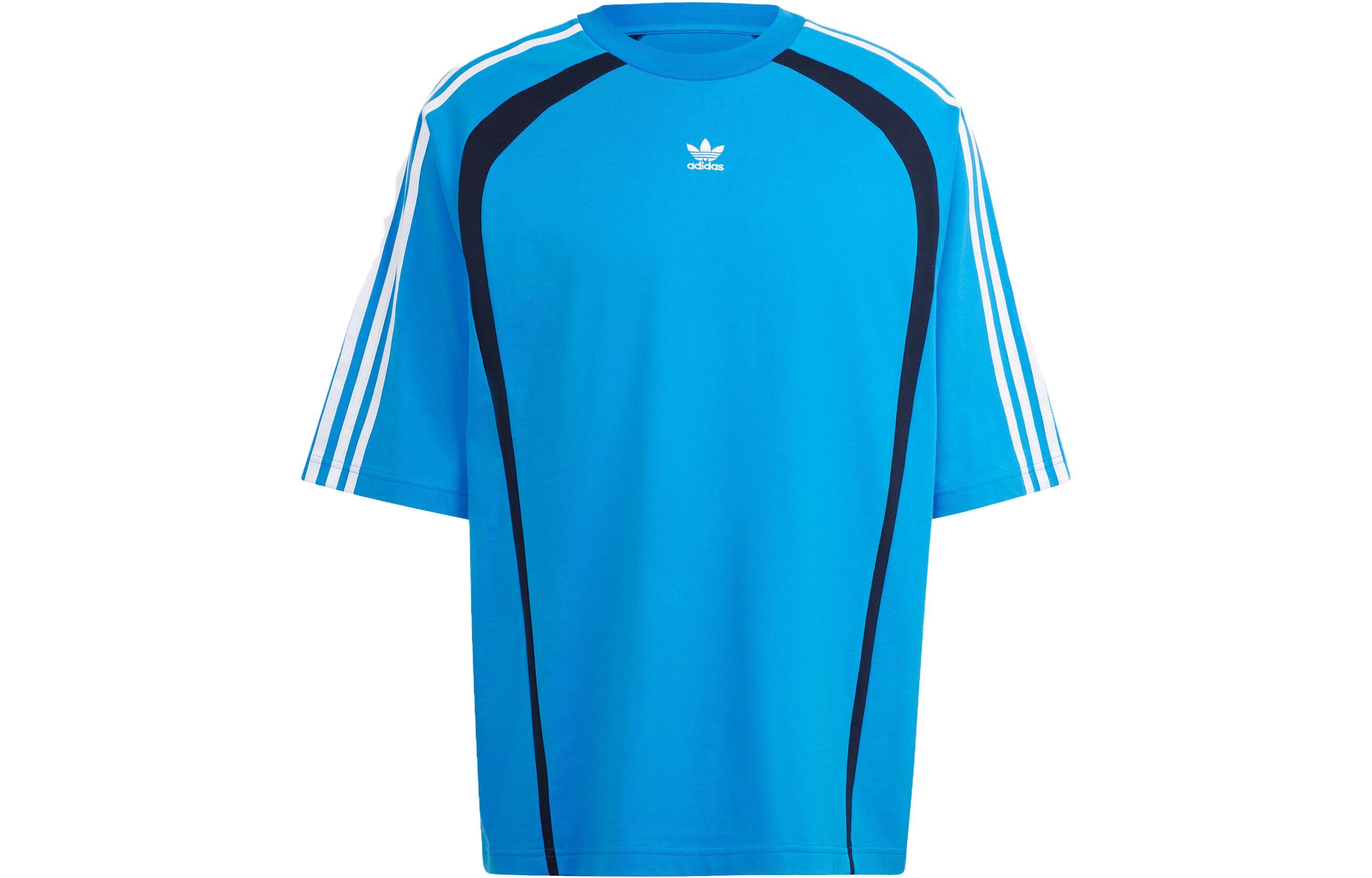 【代購】adidas originals Men's ADILENIUM OVERSIZED T-Shirt Blue IW3639