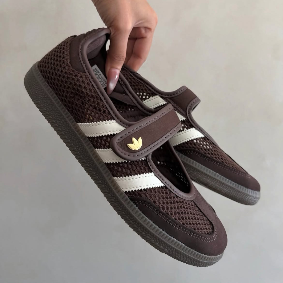 【預訂】ADIDAS SAMBA JANE 深棕金編織 瑪麗珍鞋-WOMEN