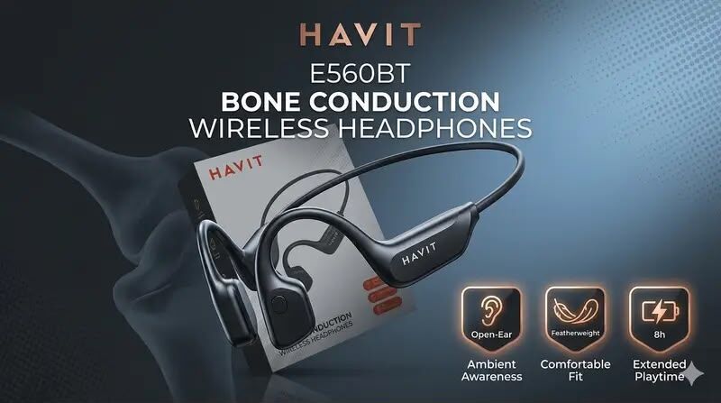 新產品🔥🏃Havit E560BT 主打運動的開放式骨傳導藍牙無線耳機 T433(2-3星期寄出）