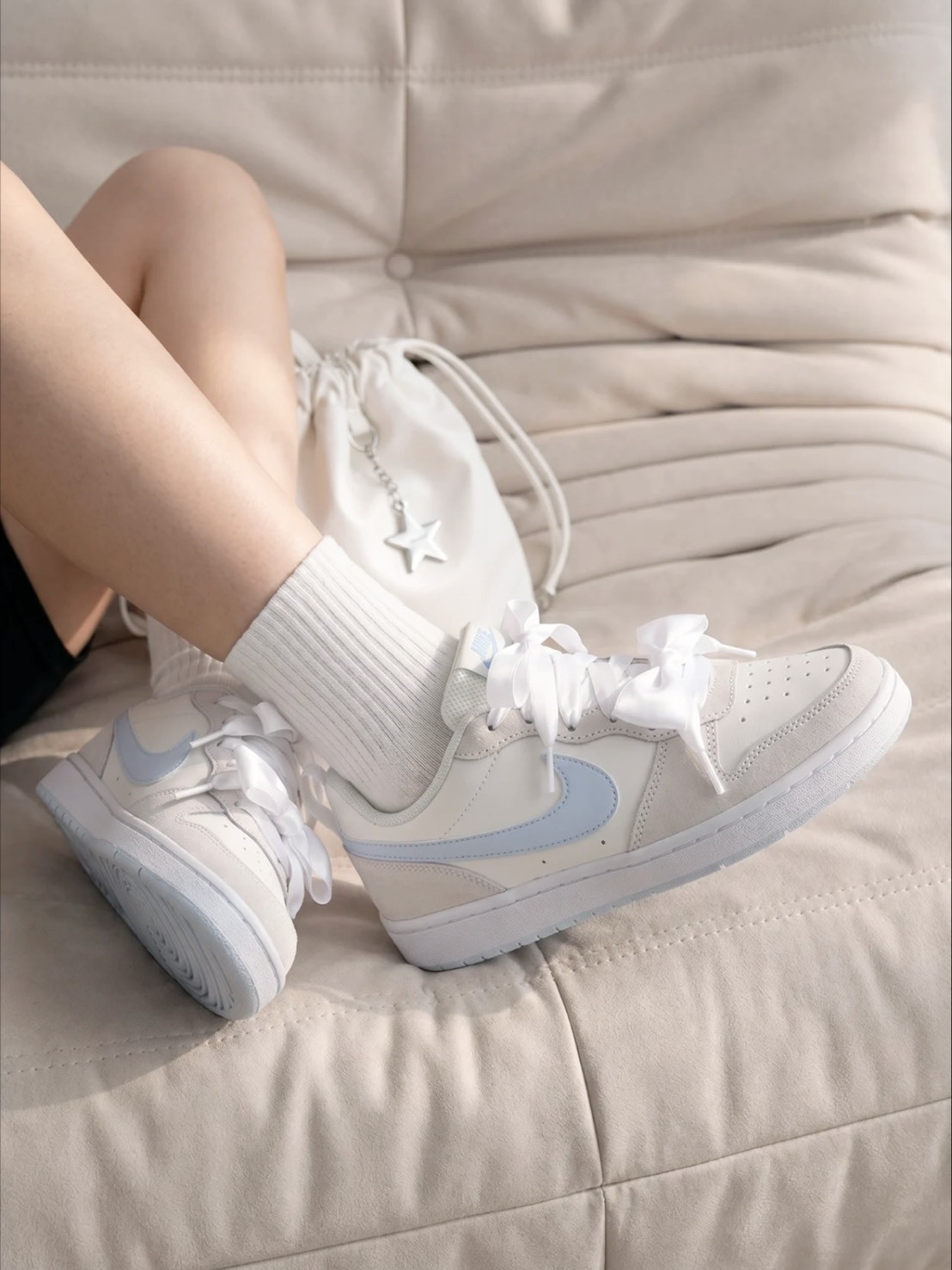 特殊訂製款 NIKE COURT BOROUGH 海鹽布丁 板鞋