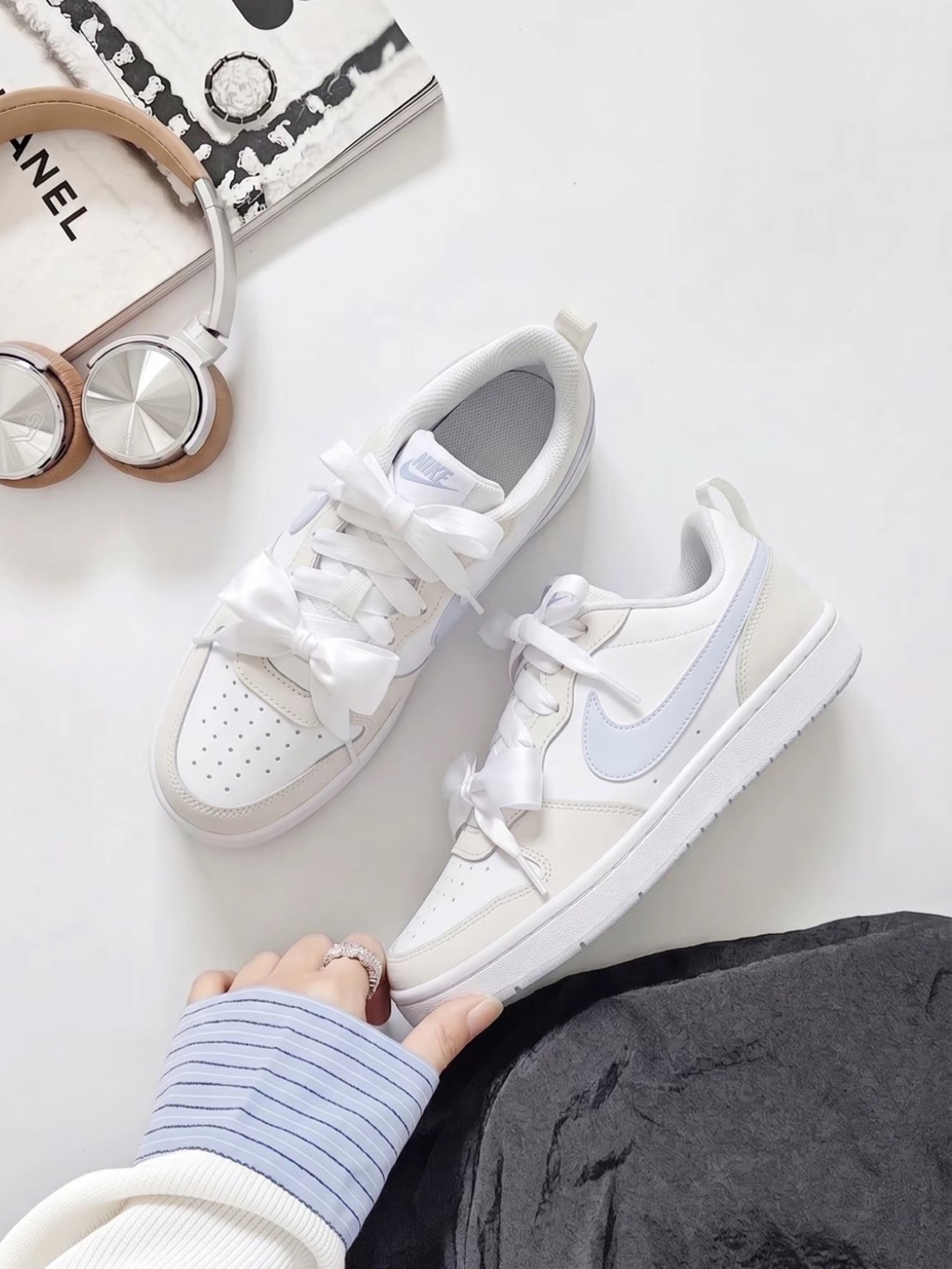 特殊訂製款 NIKE COURT BOROUGH 海鹽布丁 板鞋
