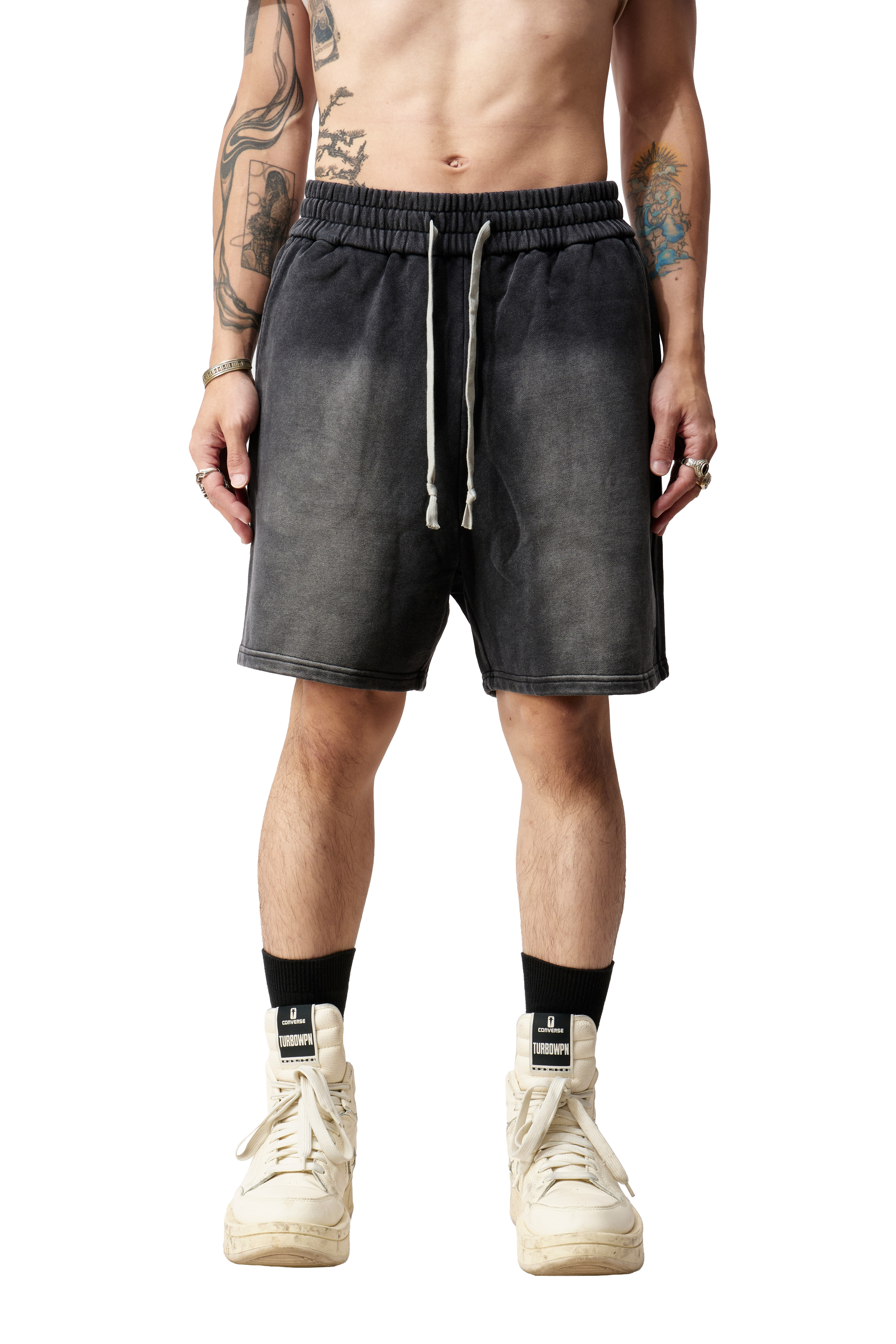 REMIX "WING Shorts" (Washed Black)