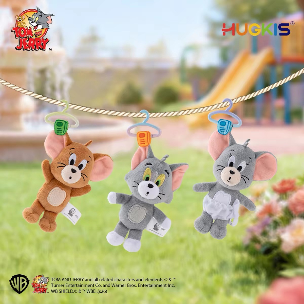 正版授權 TOM&JERRY 湯姆貓與傑利鼠 晾曬款 毛絨 吊飾
