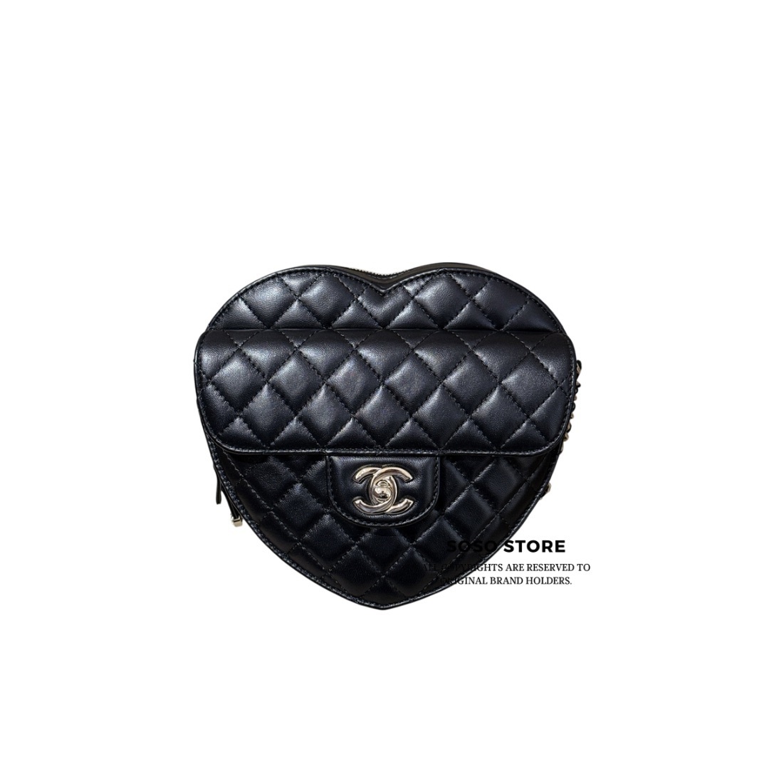Chanel In Love Heart Bag - Black / GHW
