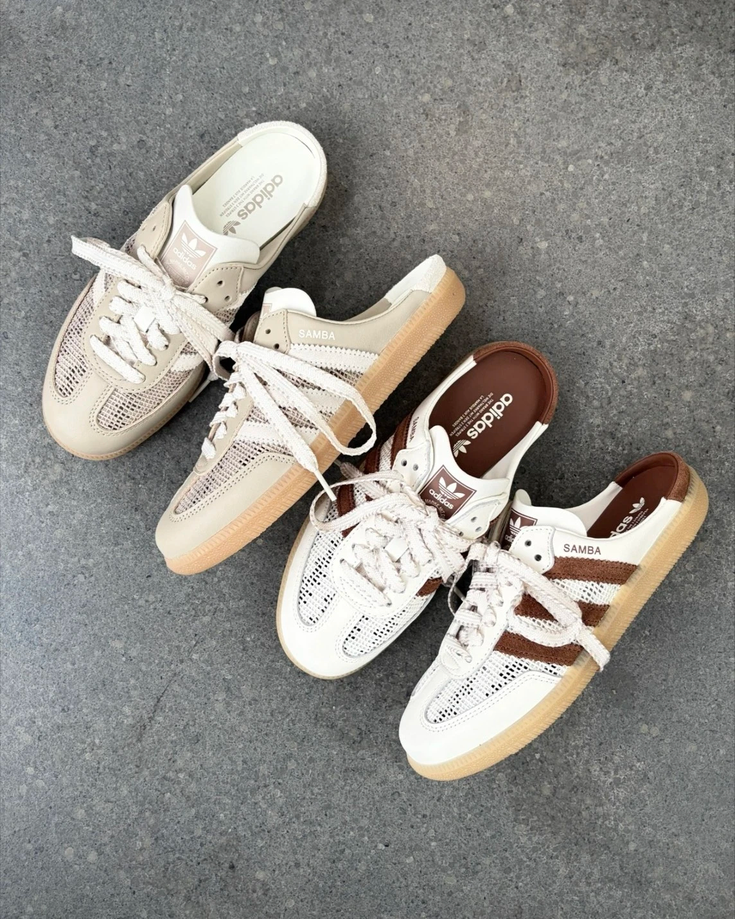【預訂】ADIDAS SAMBA MULE OG 卡其啡 編織 穆勒鞋-WOMEN
