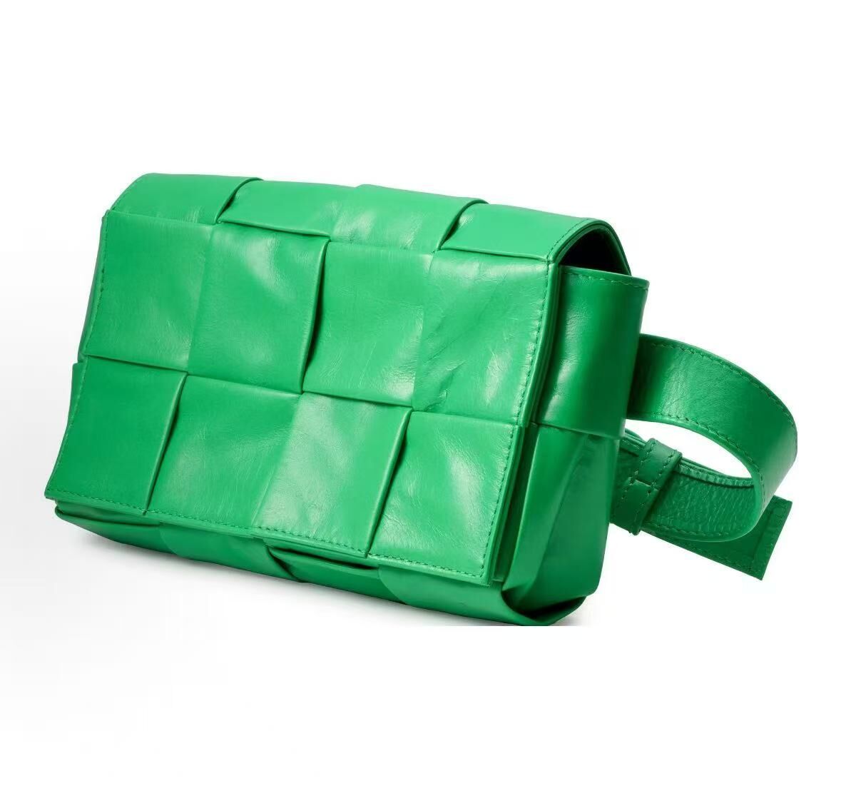 【預購】Bottega Veneta S072446 油臘皮腰包 (綠色)