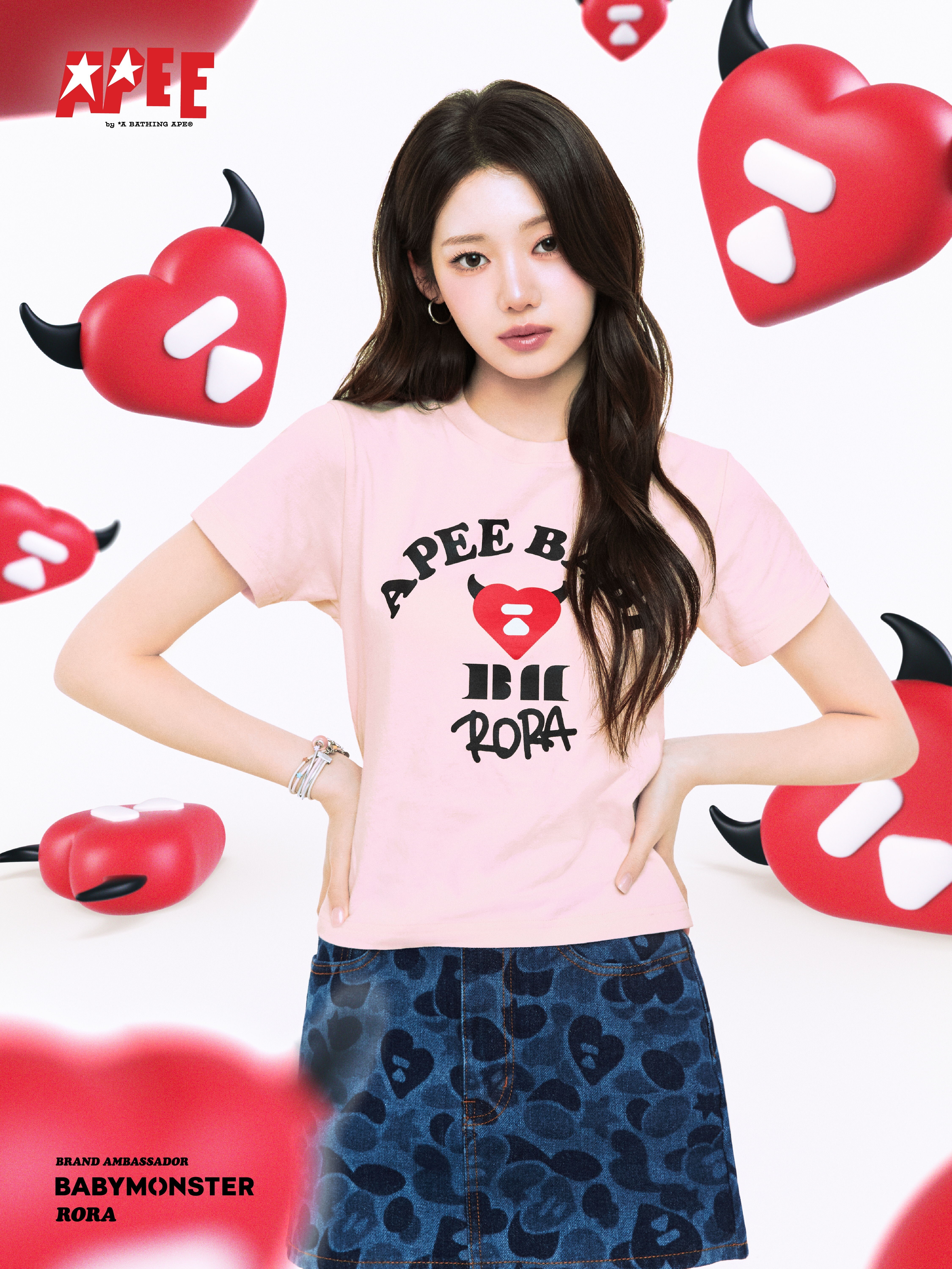 APEE X BABYMONSTER 聯名 手寫簽名 短Tee 0PXTEAS519A6Q 519