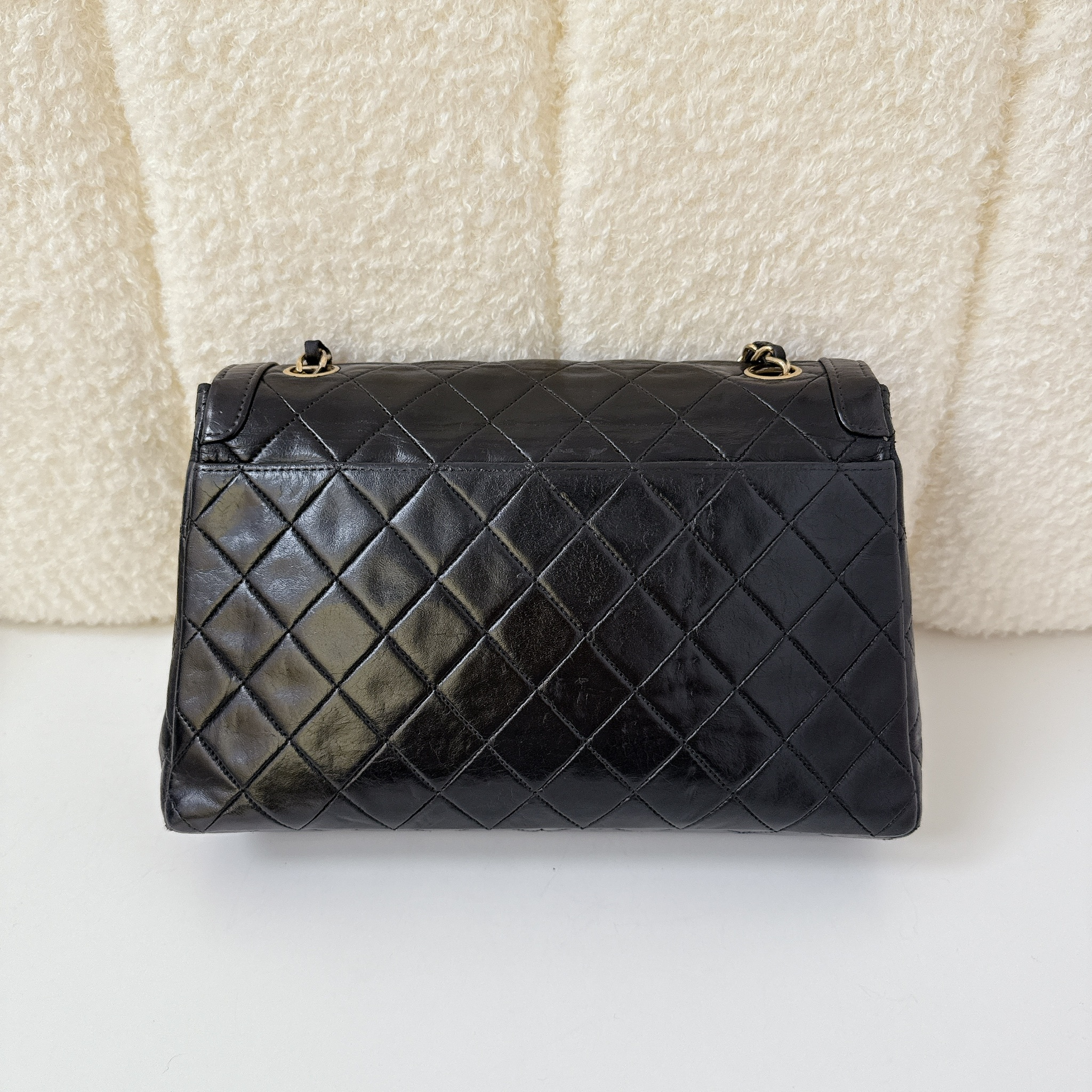 Chanel Vintage Trapezoid Flap Bag - Black / GHW