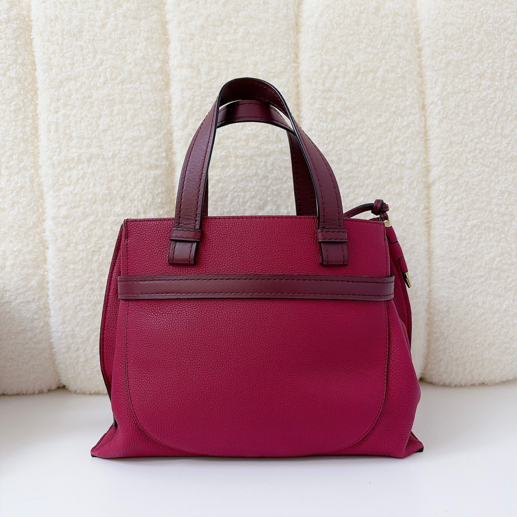 Loewe Gate Top Handle - Berry / GHW