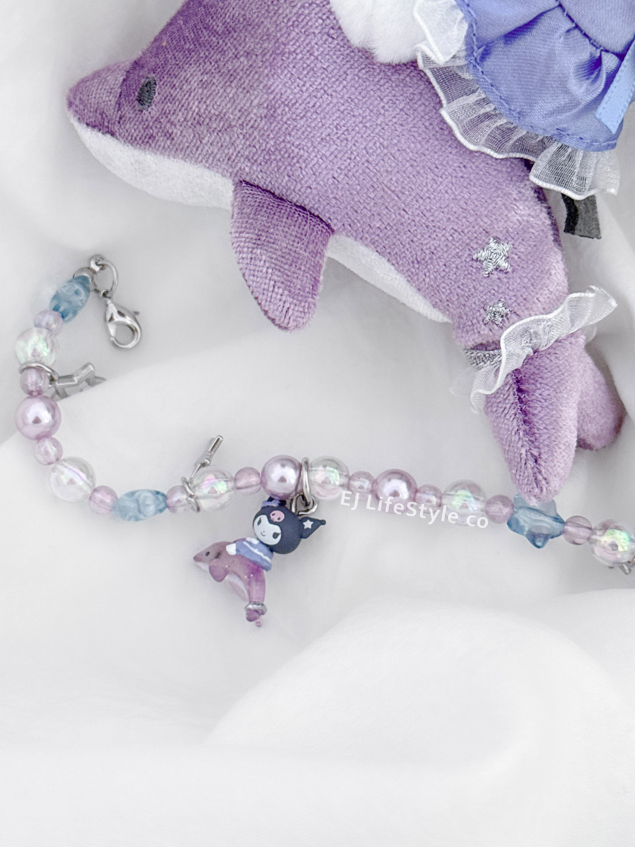 🇯🇵 SANRIO 三麗鷗家族 閃亮海豚系列 酷洛米 星星 串珠 手鏈 / 現貨