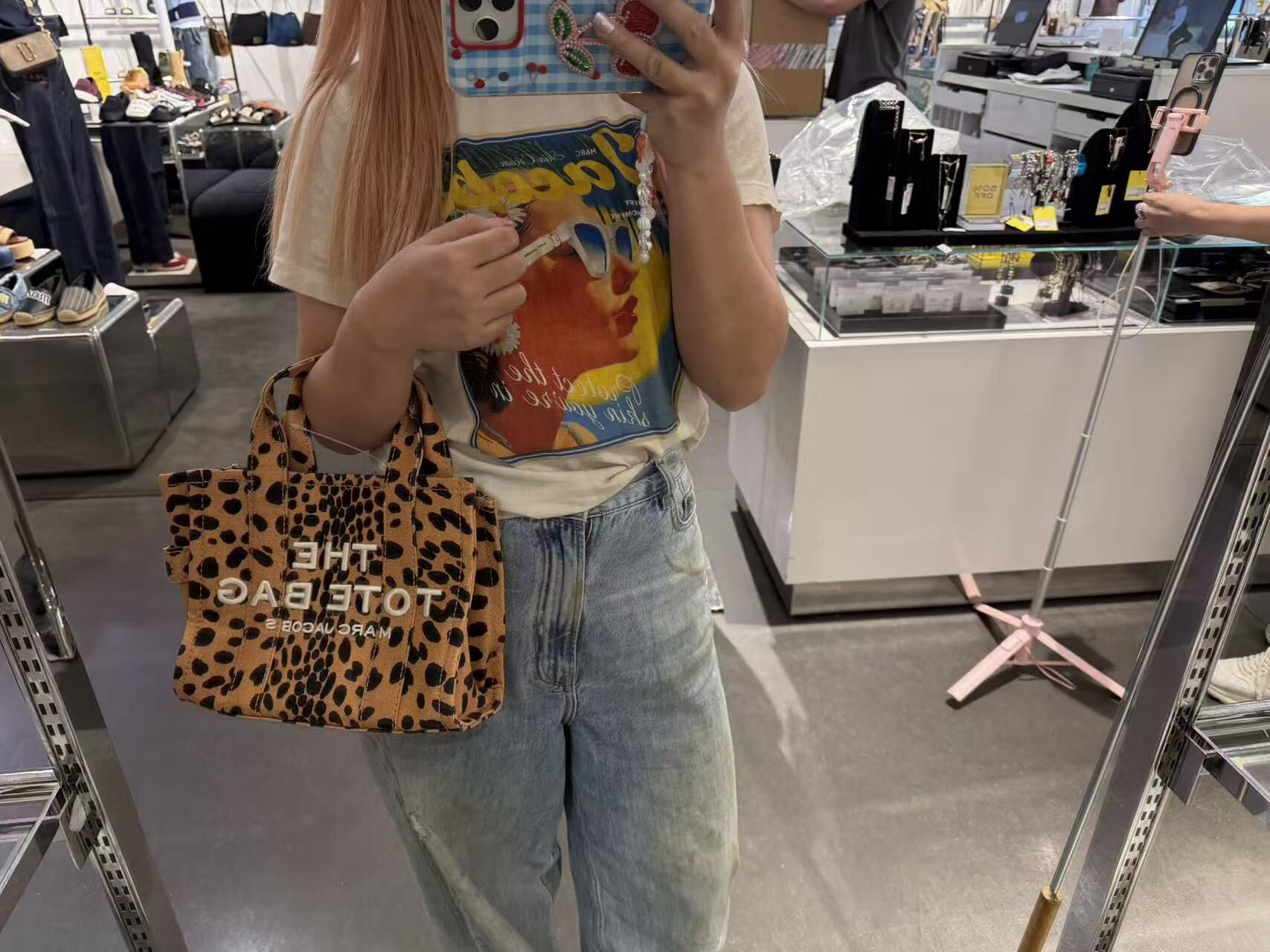 【直播】Marc Jacobs LX072444 豹紋印花托特包