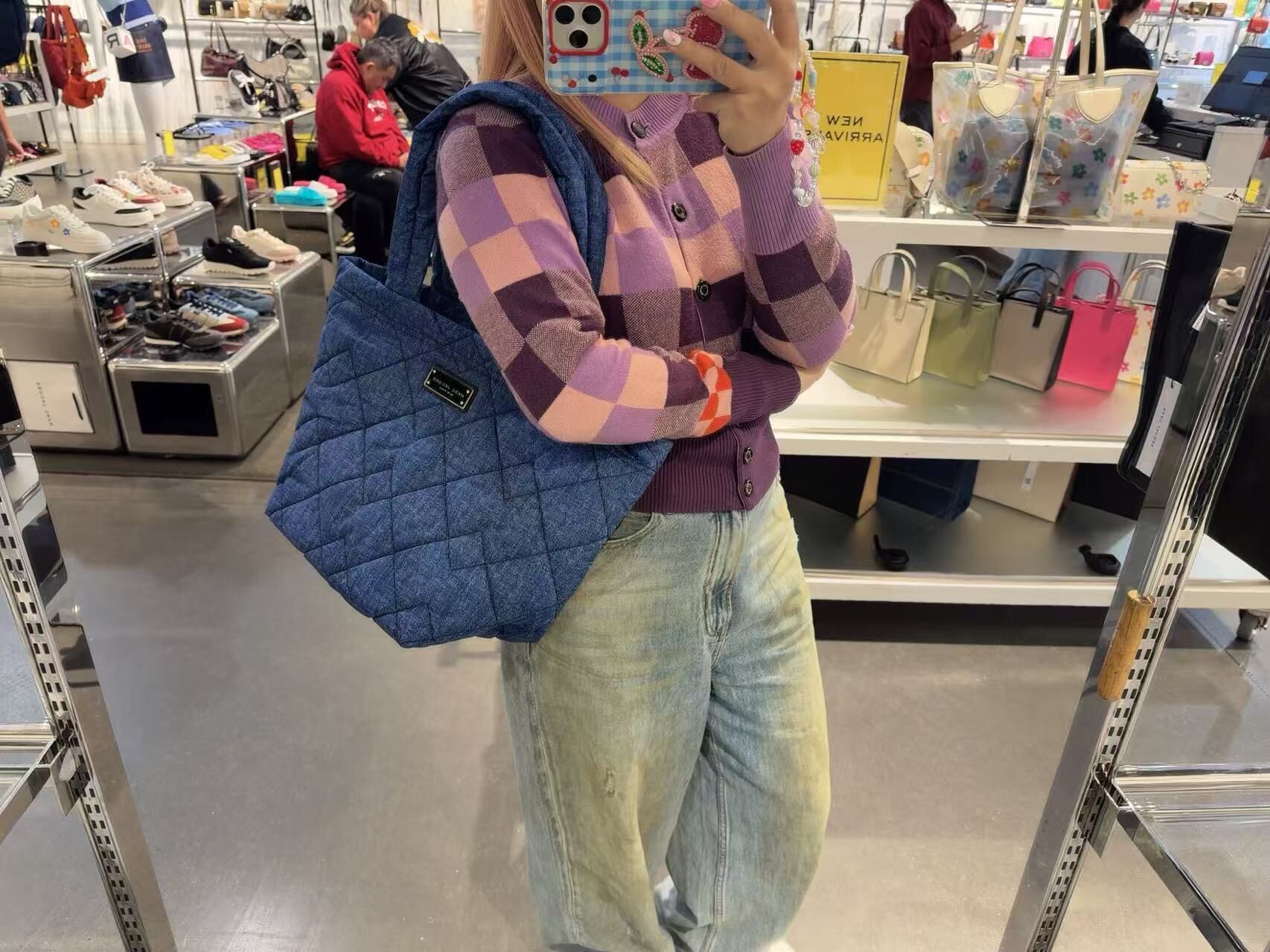 【直播】Marc Jacobs LX0724103 菱格尼龍托特包