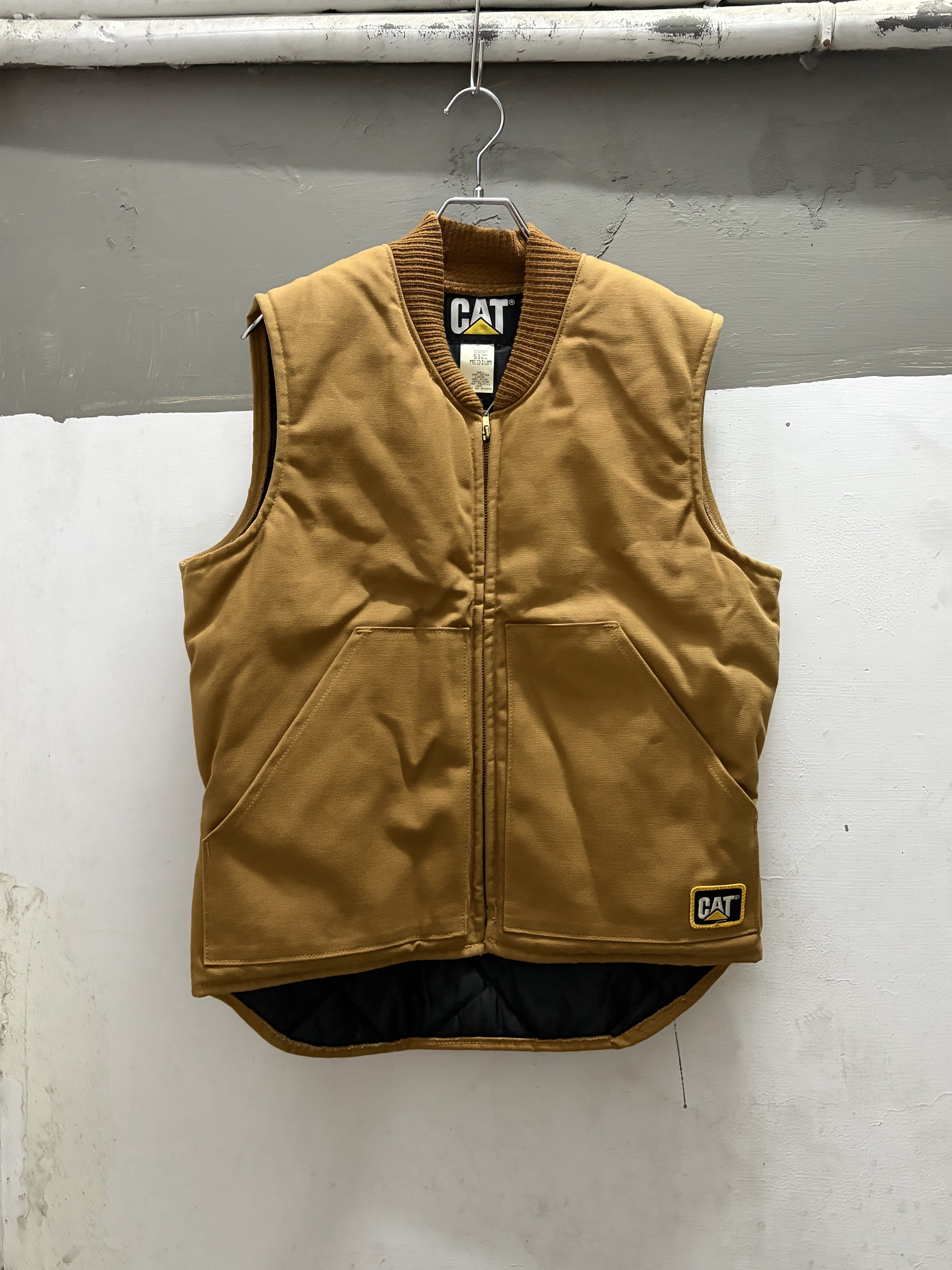 90’s CAT Cotton Duck Work Vest (MADE IN USA) (DEAD STOCK)