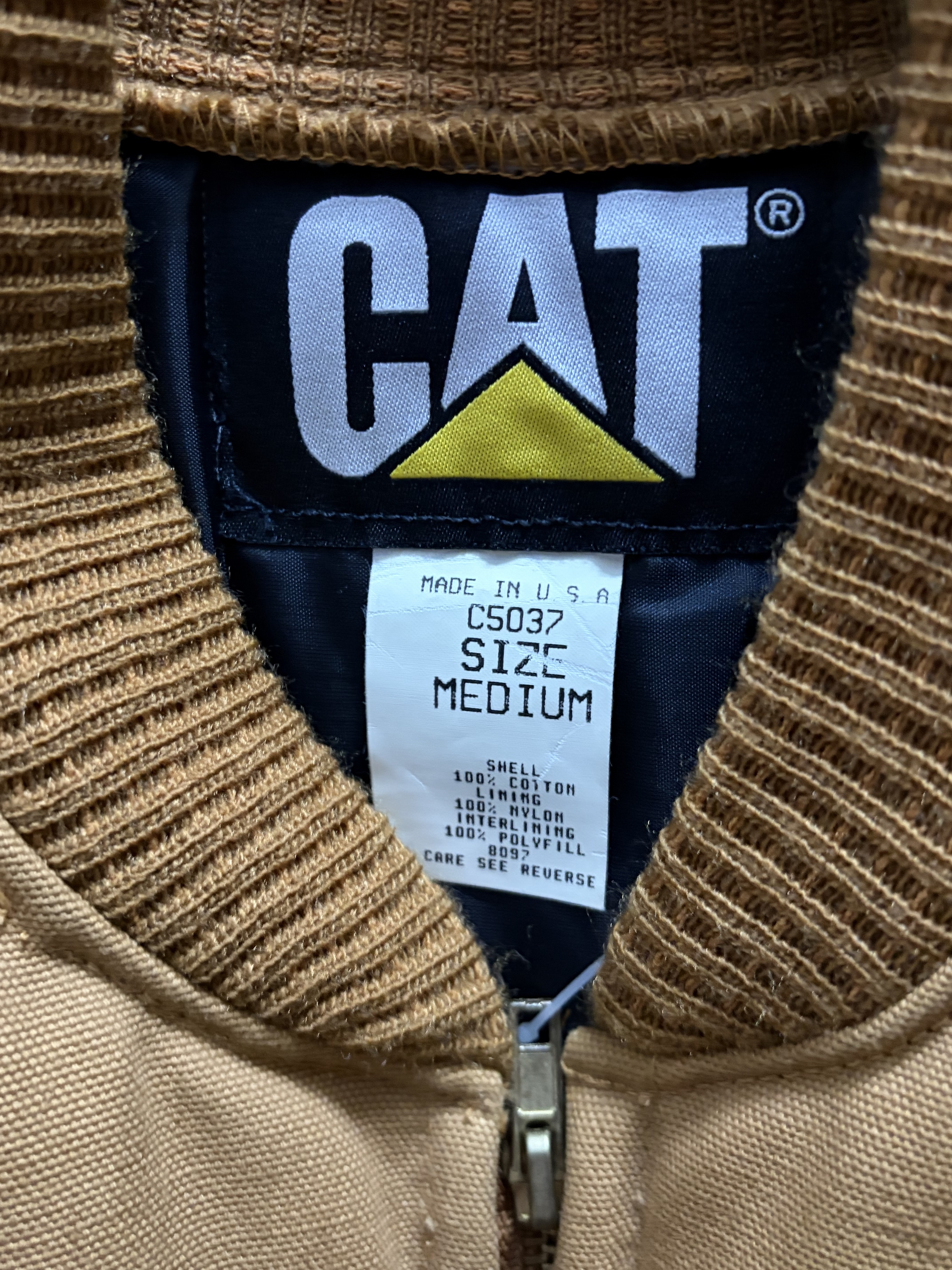 90’s CAT Cotton Duck Work Vest (MADE IN USA) (DEAD STOCK)