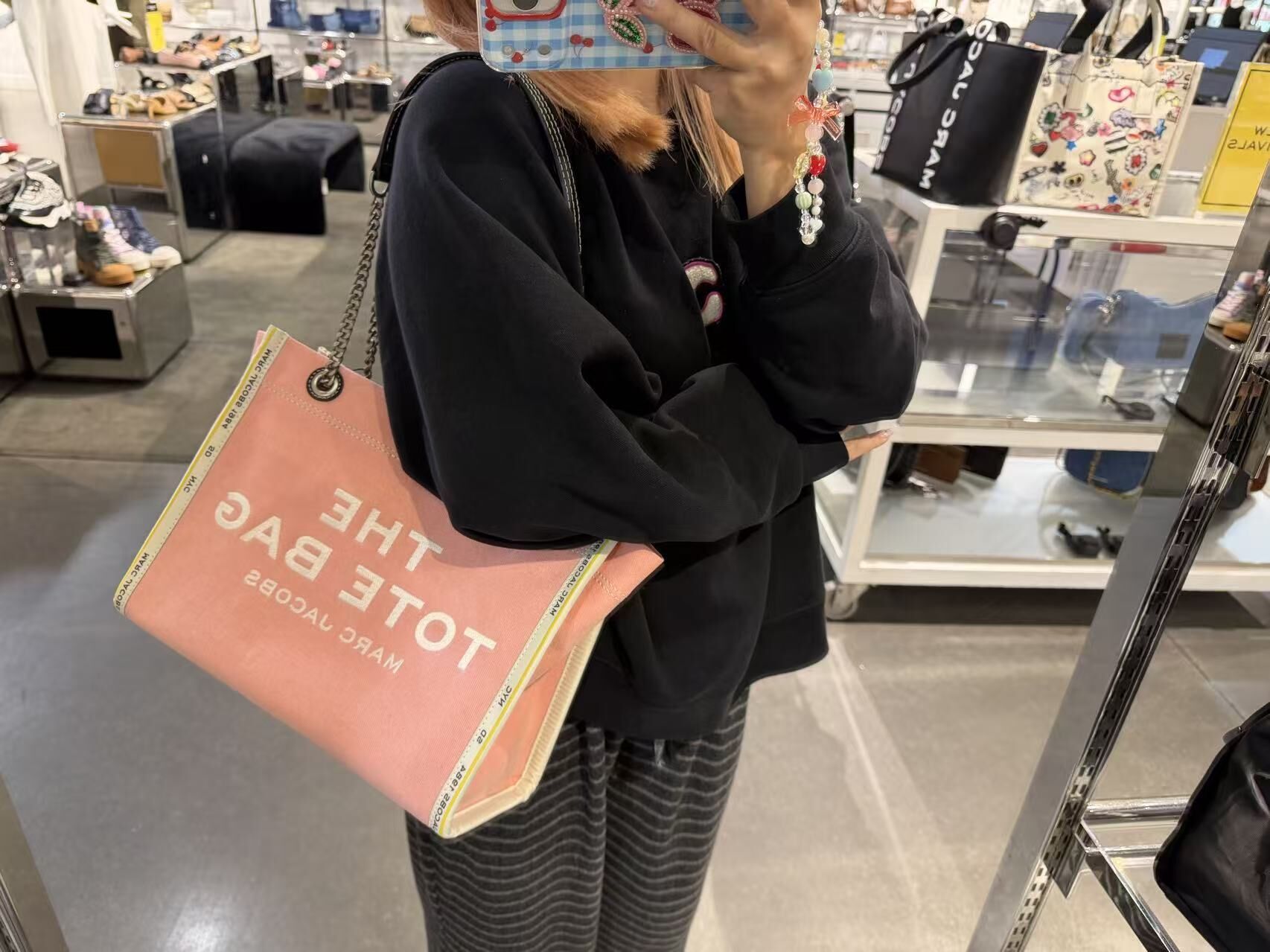 【直播】Marc Jacobs LX0724104 牛仔鏈條中號托特包
