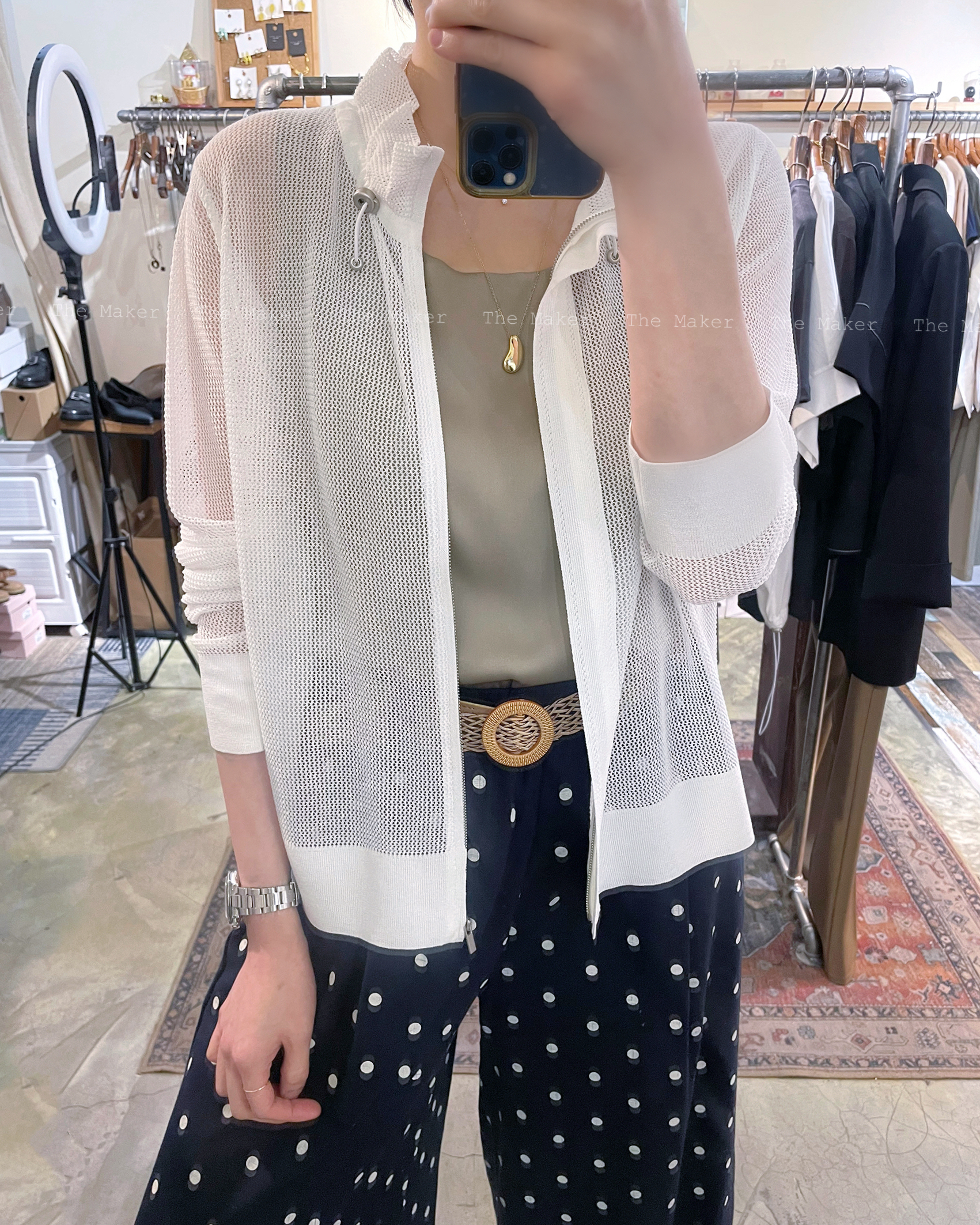 👘 透膚Zip up外套仔 👘