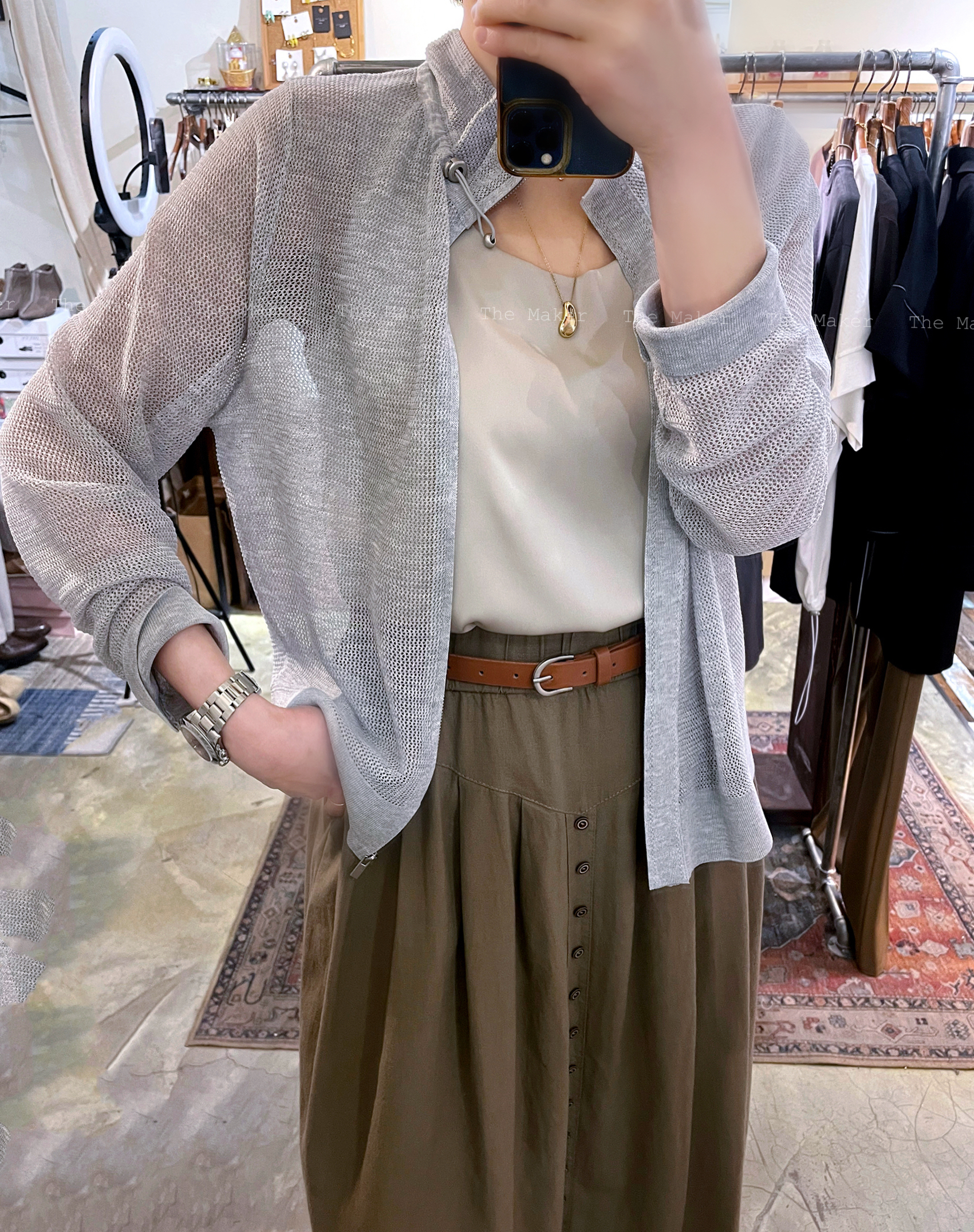 👘 透膚Zip up外套仔 👘