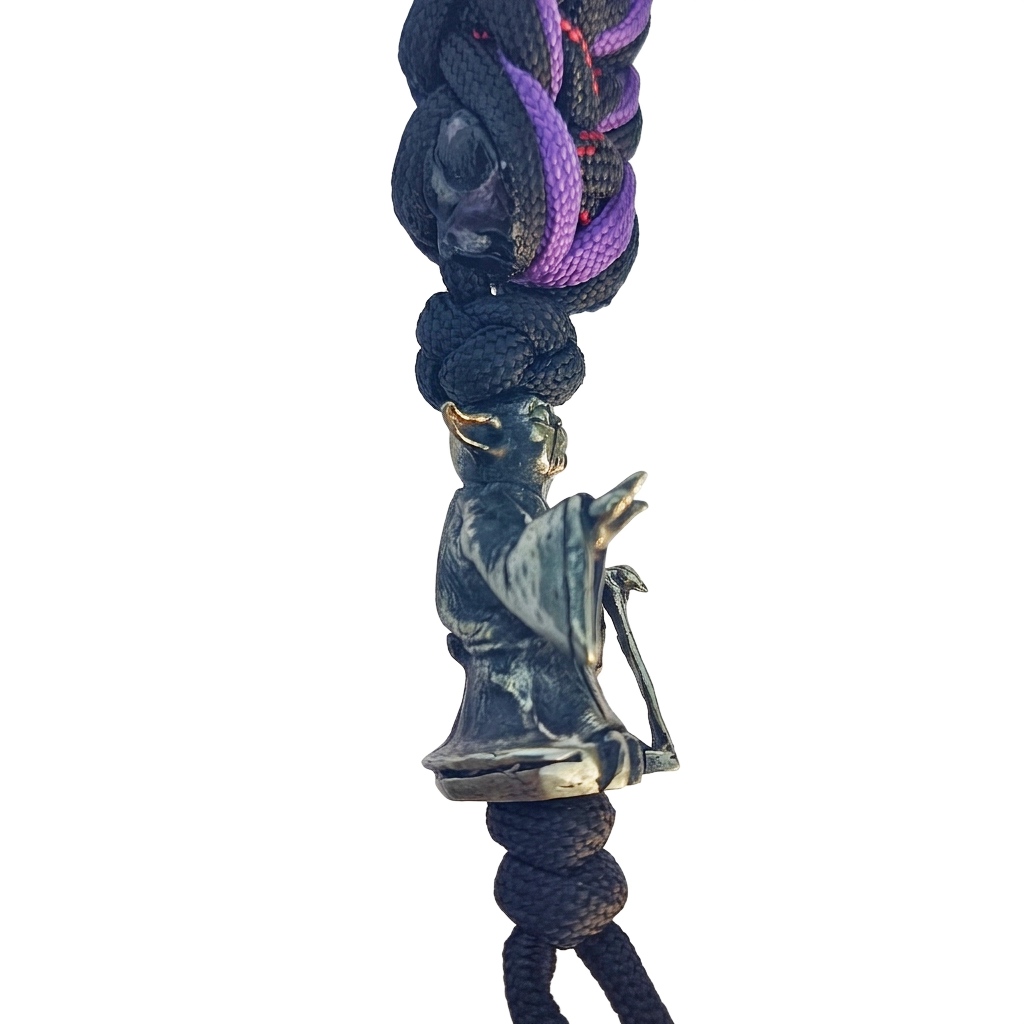 Panda Mouthtip “Yoda” - "Solo" - "Triple Braiding" - Lava + Purple + Black