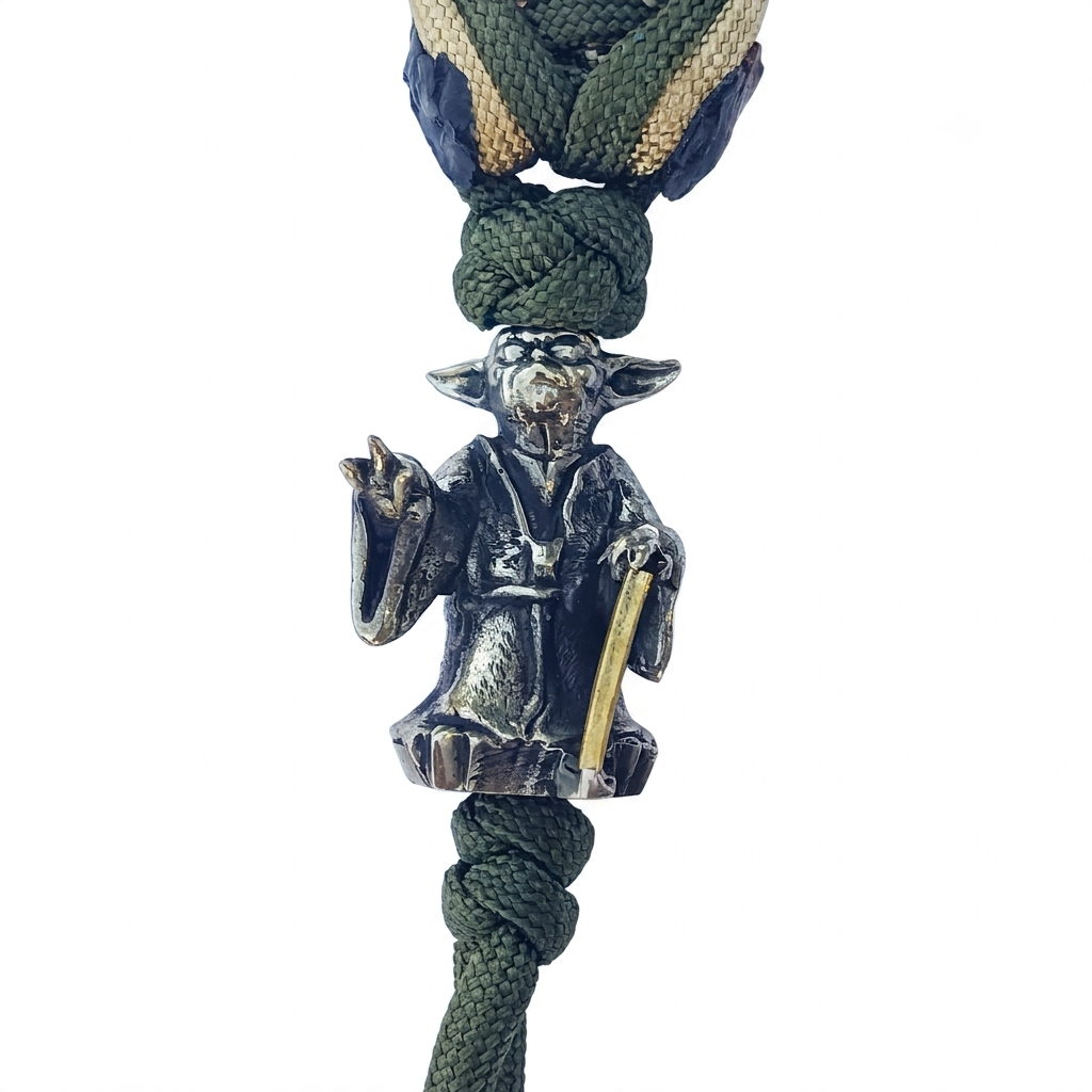Panda Mouthtip “Yoda" - "Solo” - "Triple Braiding" - Military + Olive + Gold