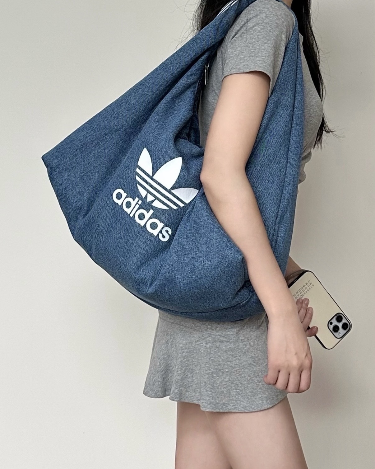 ADIDAS SHOULDER BAG DENIM 雲朵包 小零錢包 單肩包 手提包 牛仔包 丹寧 牛仔藍 IX7693 黑灰 IX7694 / 預購
