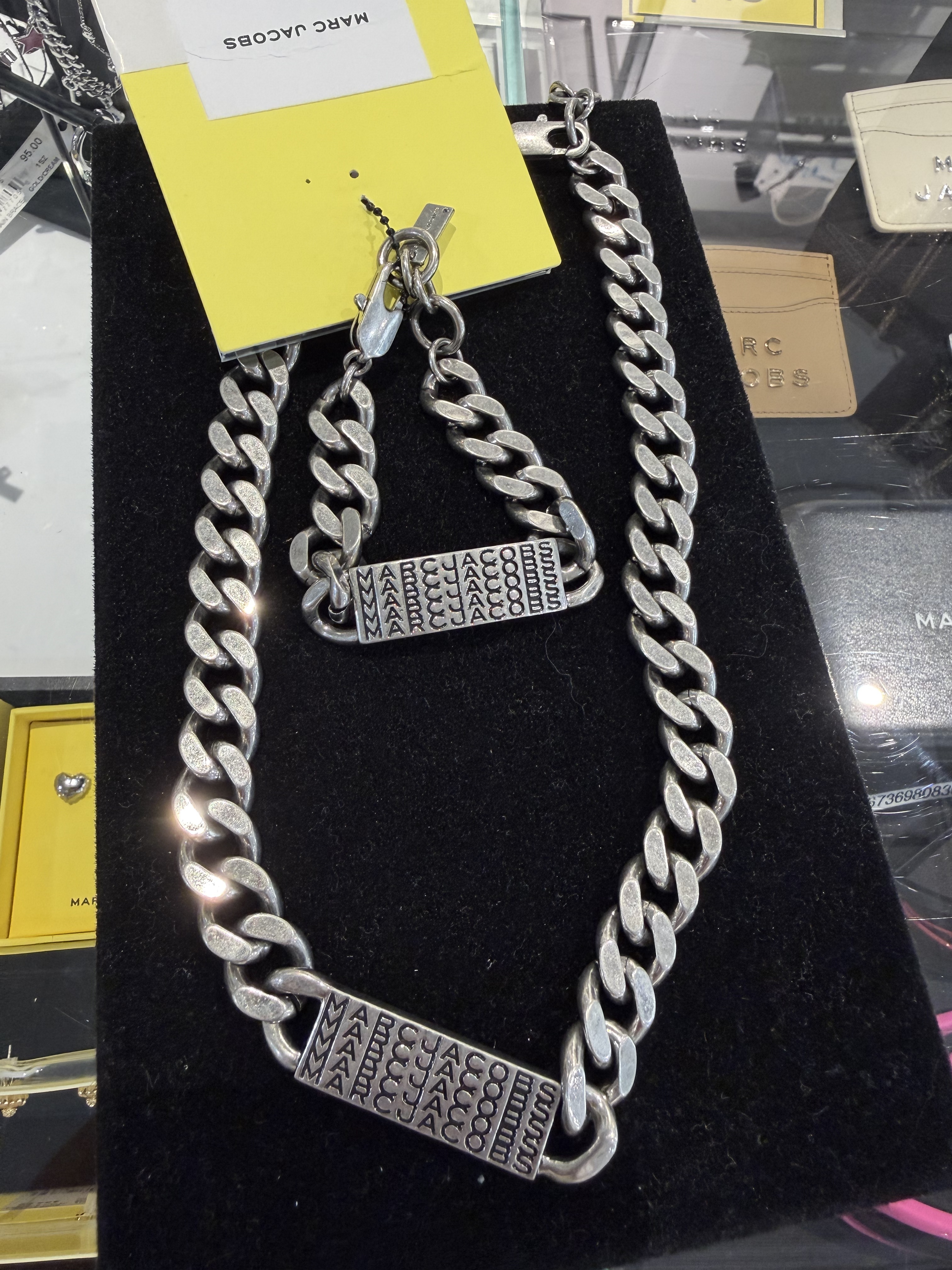 【直播】Marc Jacobs LX0724111 復古銀色Monogram粗鏈首飾系列