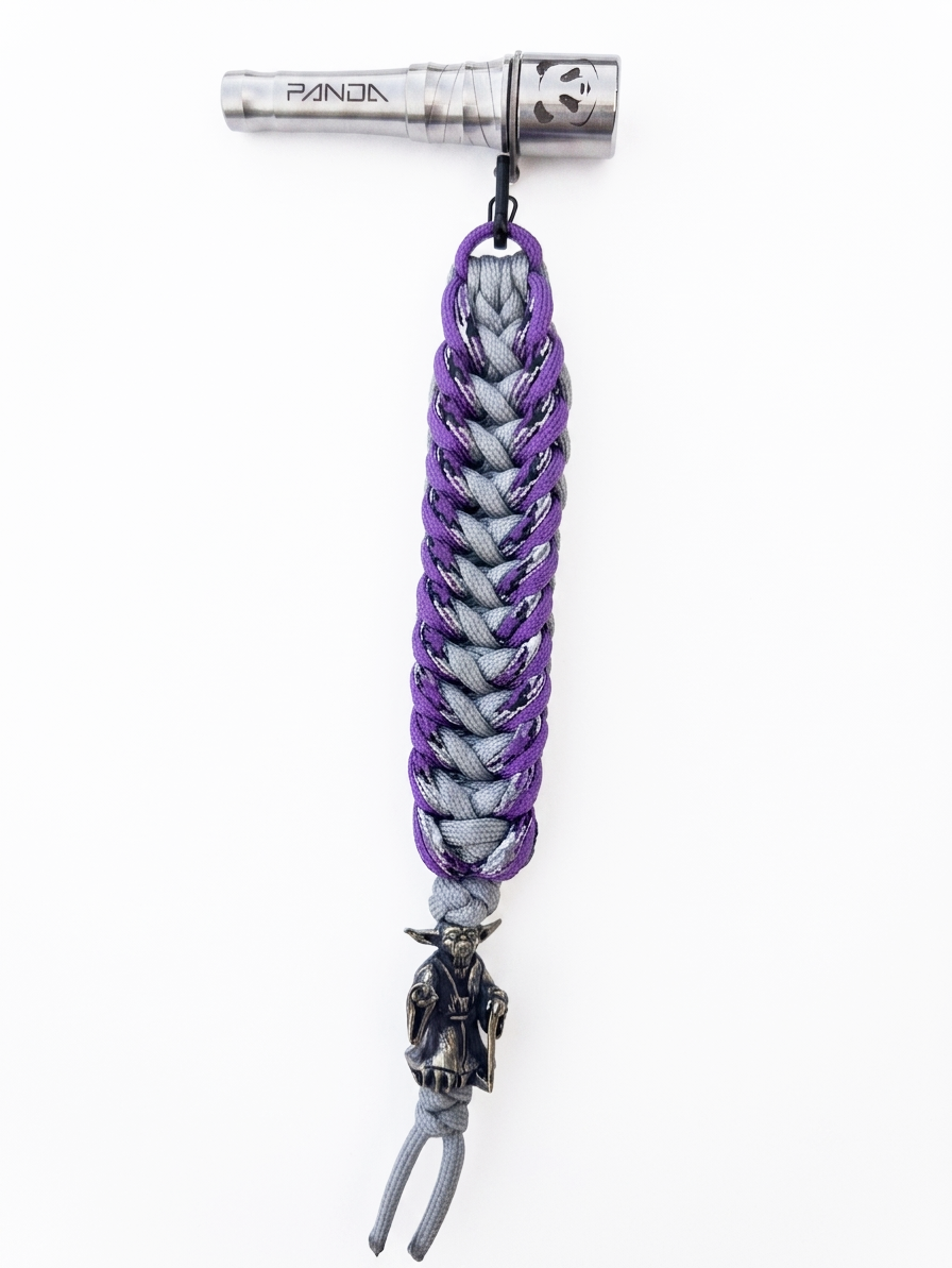 Panda Mouthtip “Yoda” - "Solo" - "Triple Braiding" - Silver Purple + Purple+ Grey