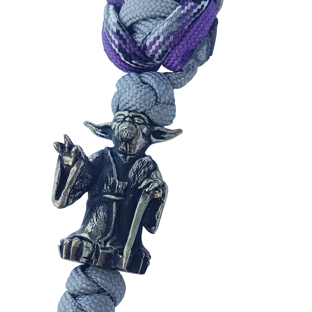 Panda Mouthtip “Yoda” - "Solo" - "Triple Braiding" - Silver Purple + Purple+ Grey