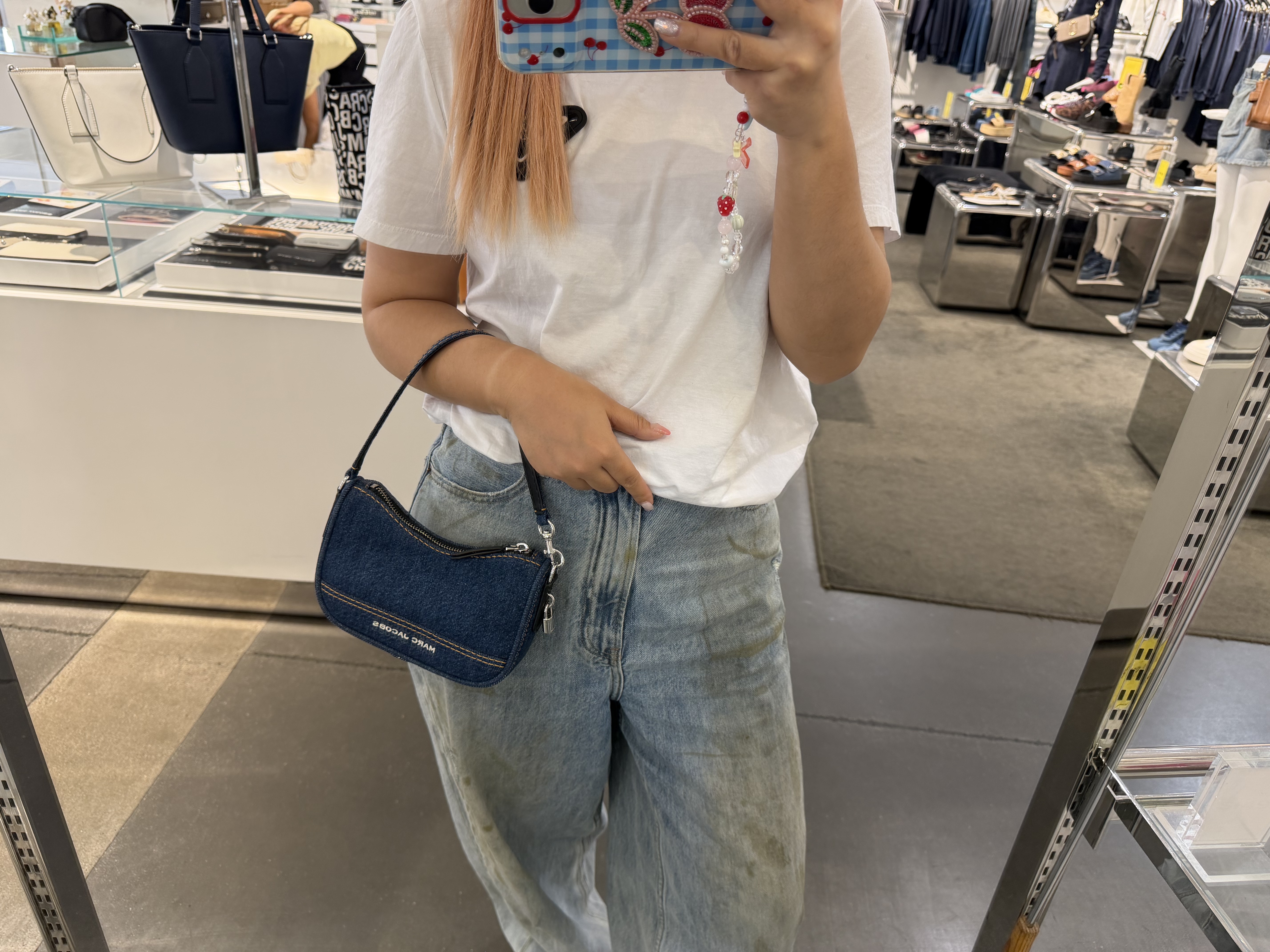 【直播】Marc Jacobs LX0724114 牛仔布手提小包 (深藍色)